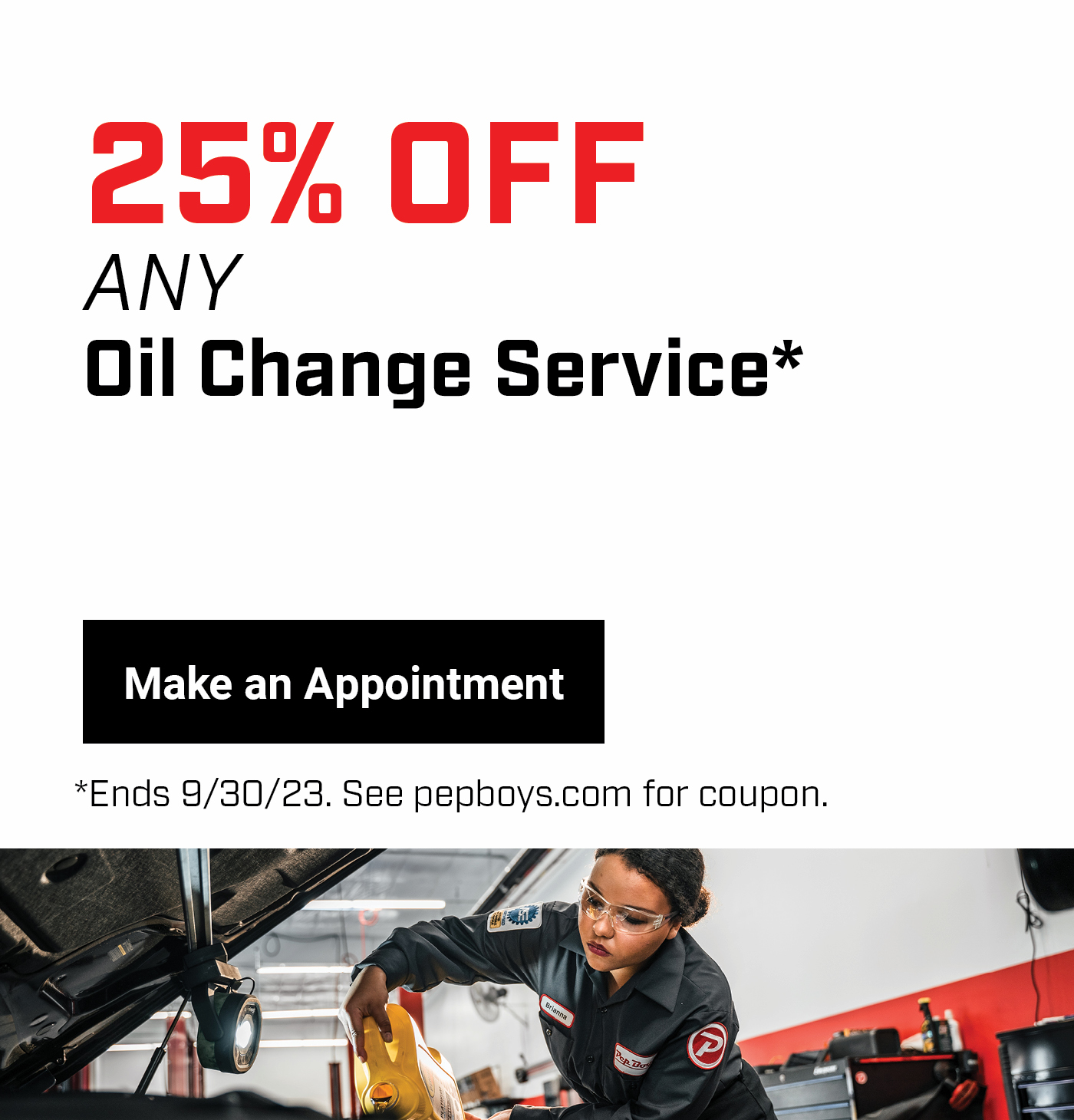 Save $20 on Any Oil Change Service