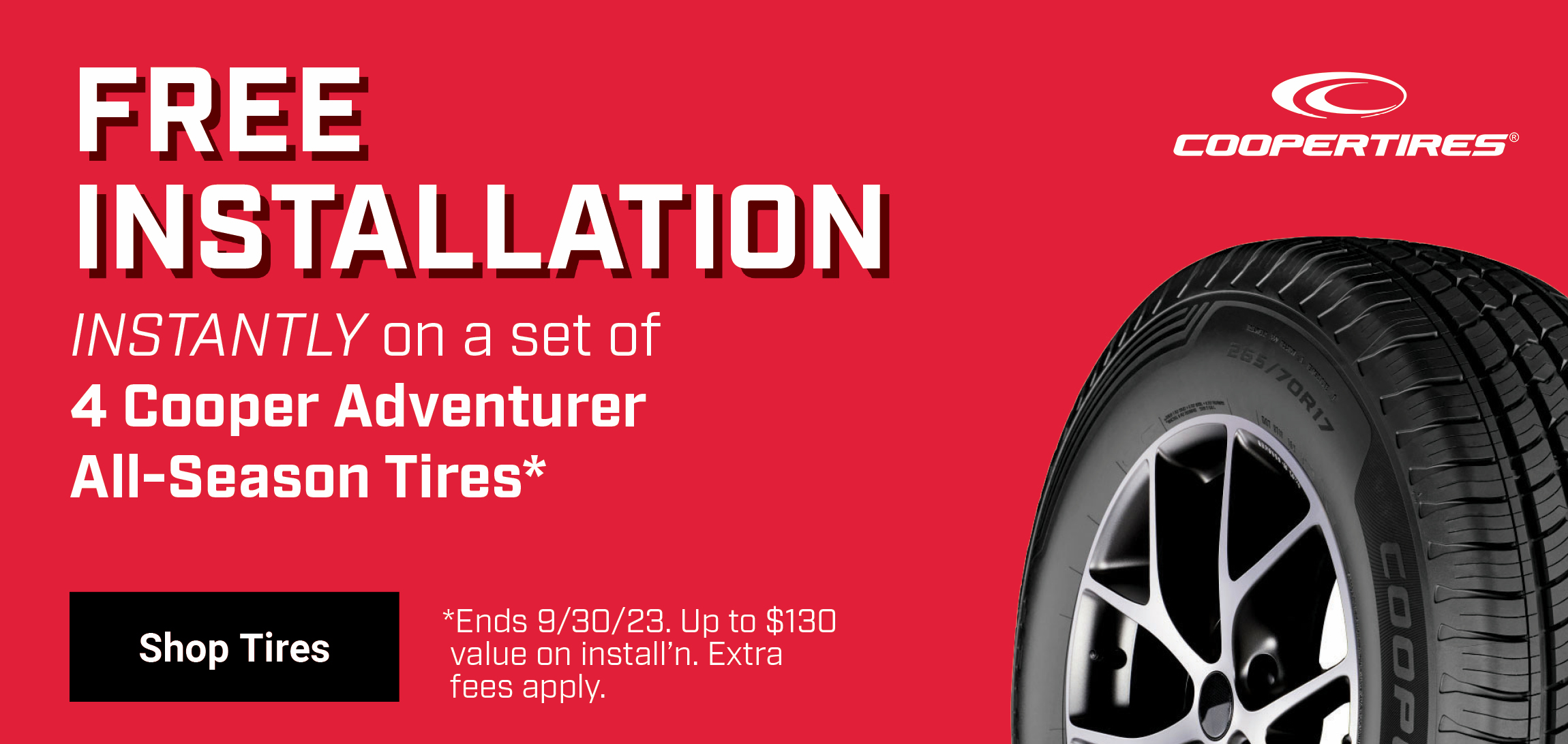 Save on Cooper Tires