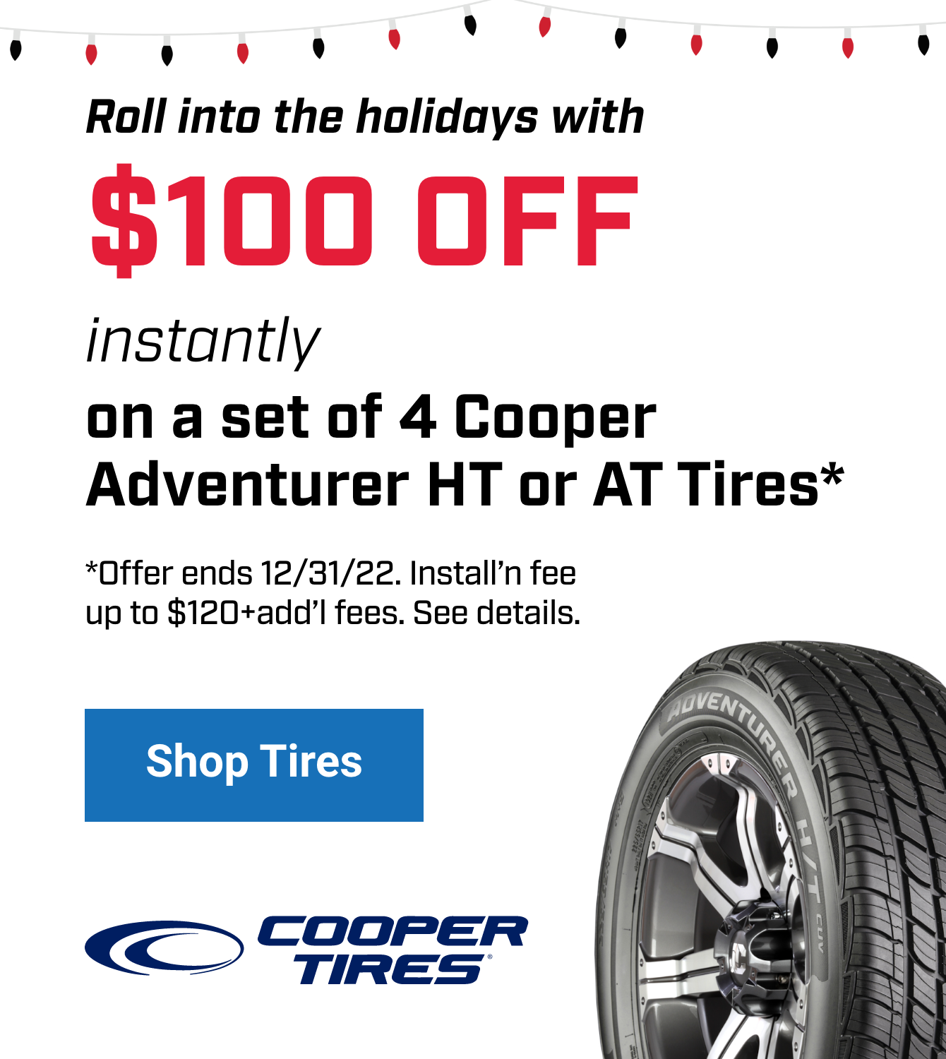 Save $100 On Cooper Tires