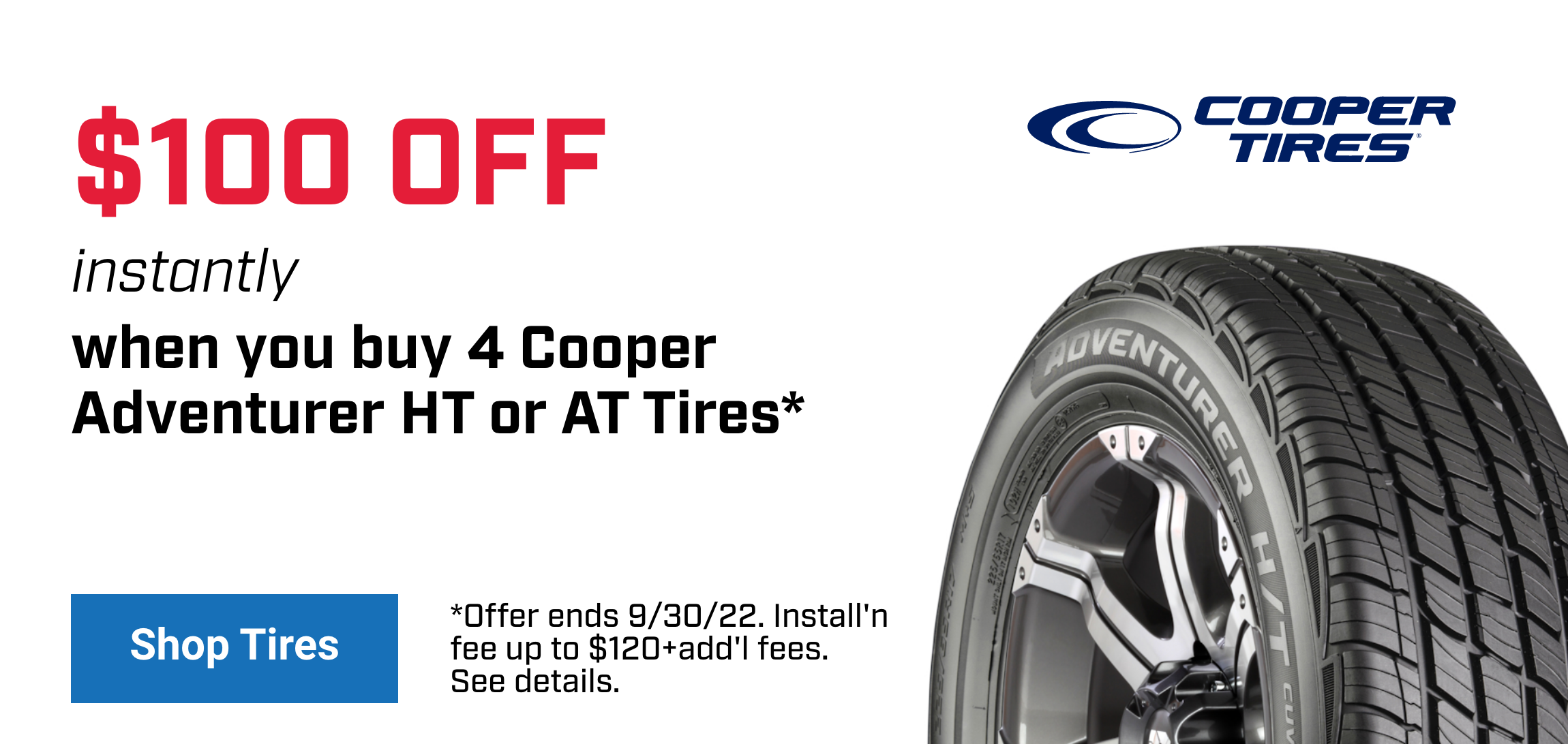 Buy 3 Get the 4th Free Cooper Tires