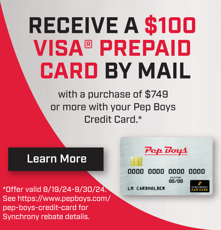 Save using your Pep Boys Credit Card