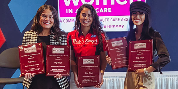 Pep Boys Accepts Five Awards at the 2022 Women in Auto Care Awards